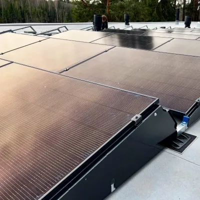 Roof top module mounting structure