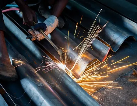 Gas cutting process